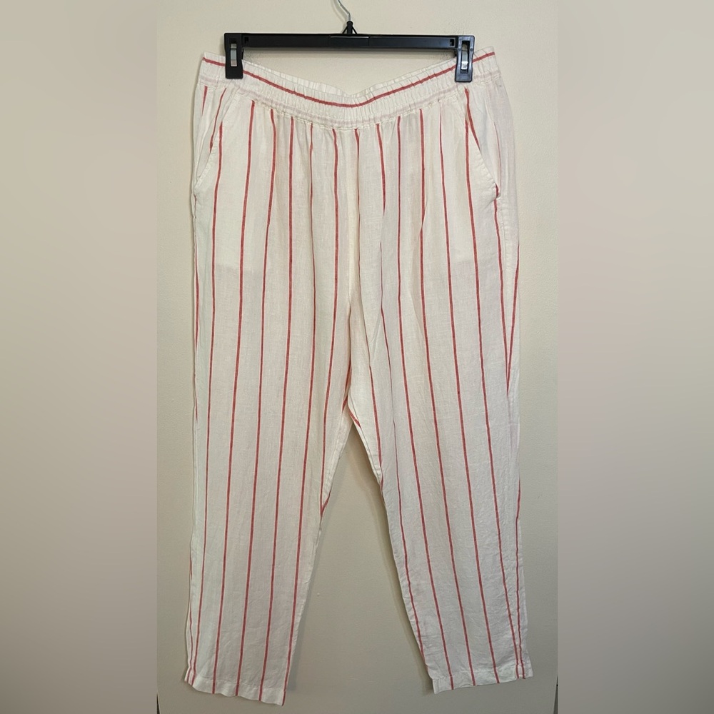 C&C California Women’s 100 % Linen Relaxed Pant Size XLarge.
